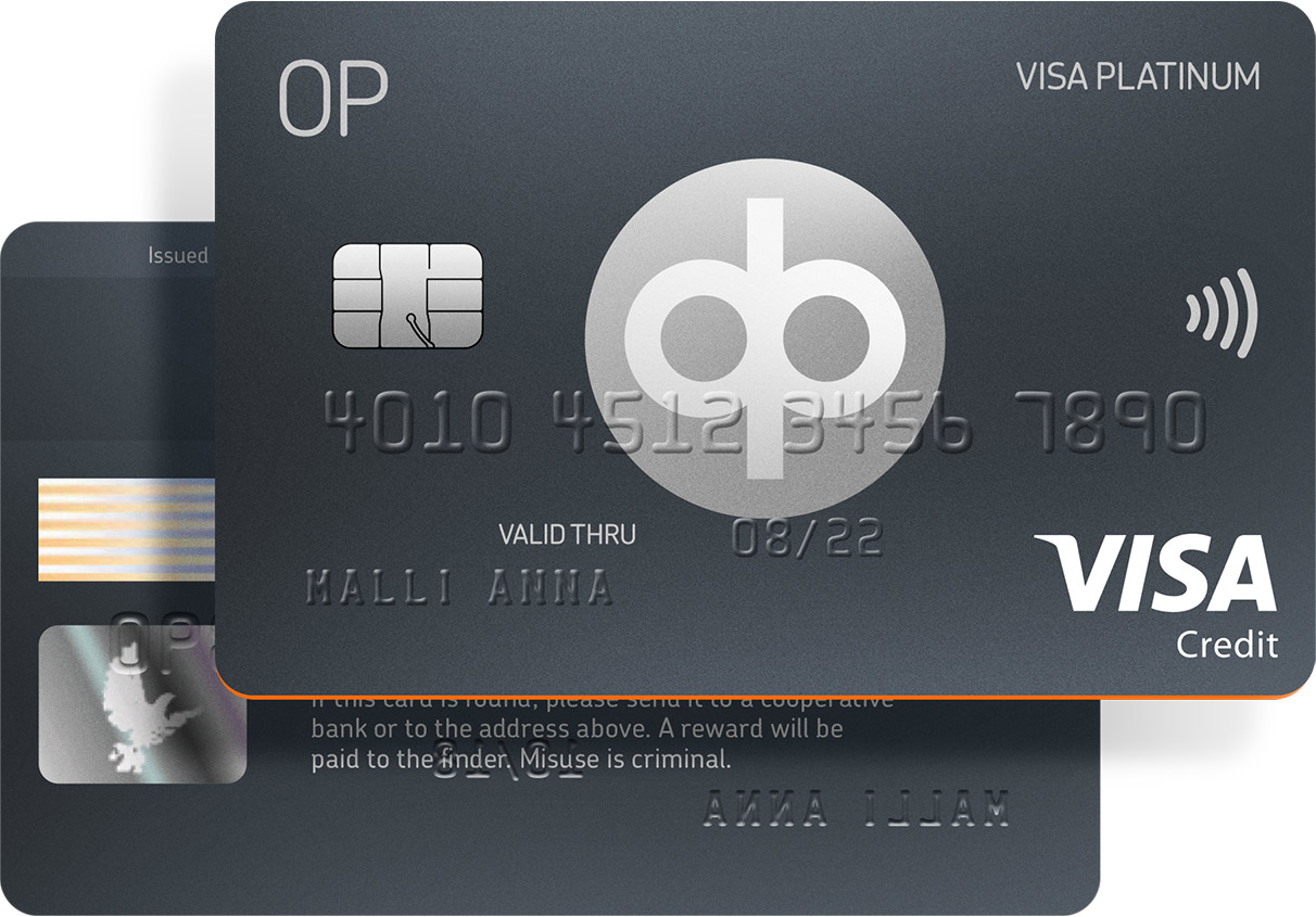 Debit- och credit-kort  OP
